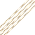 Polished gold finish iron extension chains for DIY jewelry making and bracelets - 2.5mm 5m/Pack / Electroplated Gold