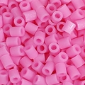 Bulk pink cylindrical fuse beads for DIY crafts with hollow plastic structure - 5g/Pack (Approx. 500 Pcs) / Pink (E09)