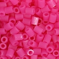 Vibrant rose red hollow cylindrical fuse beads for creative DIY handmade craft projects - 5g/Pack (Approx. 500 Pcs) / Magenta (E10)