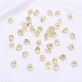 Gefacetteerde glazen druppelkralen in licht amber met AB-coating voor DIY-sieraden - 9x8mm, Opening ca. 1mm, 10 stuks/verpakking / Geel