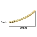 2mm x 30mm golden curved textured connector tube for DIY jewelry making - Gold-Colored Engraved Curved Tube (Size 3, 1pc)