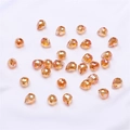 Champagnegouden iriserende druppelvormige kristallen kralen voor DIY sieraden maken - 9x8mm, Opening ca. 1mm, 10 stuks/verpakking / Oranjerood