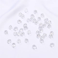 Gefacetteerde druppelvormige glaskristallen kralen in heldere kleur voor DIY sieraden - 9x8mm, Opening ca. 1mm, 10 stuks/verpakking / Transparant