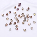 Gefacetteerde kristallen druppelkralen in kleurverloop voor het maken van DIY-sieraden - 9x8mm, Opening ca. 1mm, 10 stuks/verpakking / Bruin