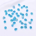 Blauwe druppelvormige kristallen glaskralen met facetten voor DIY sieraden en kettingen - 9x8mm, Opening ca. 1mm, 10 stuks/verpakking / Meerblauw