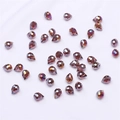 Irillerende donkerpaarse glazen druppelkralen met facetten voor DIY-sieraden maken - 9x8mm, Opening ca. 1mm, 10 stuks/verpakking / Koffiepaars