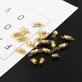 DIY jewelry connector screw clasp in 18K gold finish for bracelets and necklaces - 10Pcs/Pack / 5×7MM / Gold