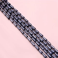 Polished black wedge-shaped crystal glass beads for DIY necklaces and crafts - Approx 68 Beads 7x4mm Hole 1mm / Hematite Color