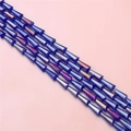 Deep blue pagoda crystal beads with AB coating for DIY handmade jewelry and necklaces - Sapphire Blue