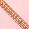 Amber glass crystal pagoda beads with multi-faceted cut for DIY jewelry making - Champagne