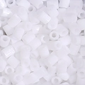 White cylindrical 5g fuse beads for DIY craft projects and handmade jewelry making - 5g/Pack (Approx. 500 Pcs) / White (H02)