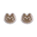 Braune katzenförmige transparente Acrylperlen für DIY Schmuck und Halsketten - 5 Stück / Dunkelbraun
