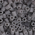 DIY craft beads in gray cylindrical hollow plastic material for handmade accessories - 5g/Pack (Approx. 500 Pcs) / Gray (H04)