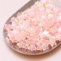 Pink AB color plated acrylic star beads for DIY jewelry and bracelet making - Star Style / 100 Pieces Pack (11x10mm) / Holographic Pink