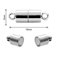 White K finish 5mm x 15mm cylindrical magnetic clasp for DIY necklaces and bracelets - Cylindrical Style (FKC023-05)