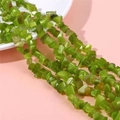 Perles irrégulières en pierre œil de chat vert clair pour bijoux DIY et bracelets - Vert olive