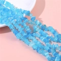 Perles en cristal oeil de chat bleu irrégulières pour bijoux et bracelets DIY - Bleu lac