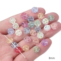 8mm colorful mixed resin flower charms for handmade jewelry and DIY craft accessories - Four-Leaf Clover (BBD229)