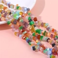 Perles en cristal œil de chat irrégulières colorées pour création de bijoux DIY - Multicolore
