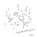 Cuentas facetadas de plata de 3mm para creación de joyas DIY y diseños minimalistas - Cuenta Láser Plateada Gruesa 3mm