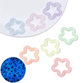 Lichtgevende holle sterbedeltjes in macaronkleuren met blauw fluorescerend nachteffect - Willekeurig Gemengde Kleuren