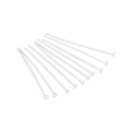Set of 10 silver plated flat head pins for DIY jewelry making and beading crafts - 20mm x 0.6mm (10 Pieces/Pack) / Silver Plated