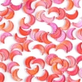 Colorful gradient crescent moon charms with glitter for DIY jewelry making and crafts - 10 Pieces Pack / Mermaid Red