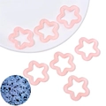 DIY translucent matte pink flower link for handmade jewelry and acrylic accessories - 30x30mm / Pink