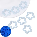 Luminous acrylic star charms for DIY crafts with glowing blue effect in darkness - 30x30mm / Blue