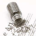 Metallic dark gray glass seed beads in a transparent bottle for DIY jewelry making - Dark Gray