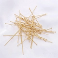 Dettaglio di chiodini a testa piatta placcati in oro 14K per bigiotteria fai-da-te - 0.7x20mm (50 Pezzi/Confezione) / Placcato Oro 18K