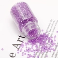 Purple transparent glass seed beads in bottle for DIY jewelry making and embroidery - Silver-lined Light Purple