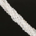 Perline a goccia in vetro sfaccettato con finitura AB per creazione gioielli fai da te - 5x7mm 1 Filo/Confezione (Circa 65-68 Pezzi) / Bianco AB