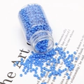 Sky blue solid color glass seed beads in bottle for handmade DIY jewelry crafts - Solid Blue