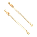 14K vergoldete Halsketten-Verlängerung mit Karabinerverschluss und Sternanhänger - Polished Five-pointed Star Design 14k Gold-plated.