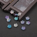 DIY acetate flower charms with blue and purple gradient finish for jewelry making - 10 Pcs/Pack (10mm, Hole 1mm) / Gradient Starry Sky