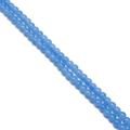 Light blue imitation jade glass round beads for DIY jewelry making and bracelets - Sky Blue