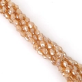 Perles en verre cristal facettées goutte champagne pour création de bijoux - 5x7mm 1 Brin/Pack (Environ 65-68 Pcs) / Champagne Doré AB