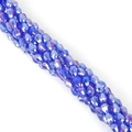 Perles gouttes en verre facetté bleu foncé avec fini AB pour bijoux DIY - 5x7mm 1 Brin/Pack (Environ 65-68 Pcs) / Bleu Moyen AB