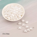 Weiße herzförmige Imitationsperlen 10x10mm für DIY-Schmuckherstellung und Bastelarbeiten - Herzform