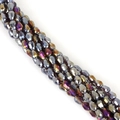 Perles en cristal de verre en forme de goutte gris AB pour création de bijoux DIY - 5x7mm 1 Brin/Pack (Environ 65-68 Pcs) / Violet Foncé AB