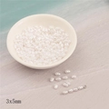Bastelbedarf 3x5mm cremeweiße ovale ABS Perlen für handgefertigte Halsketten und Schmuck - Reisform
