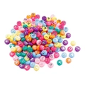 Colorful round acrylic alphabet beads for DIY handmade bracelets and necklaces - Multicolor Base With Silver Letters