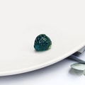Handmade peacock blue glass strawberry pendant charm for DIY jewelry and hair accessories - 1-Piece Pack (15x13mm) / Peacock Green