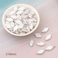 Perlmuttweiße 17x9mm Rhombus ABS Perlen für die DIY-Schmuckherstellung - Rhombus Unregelmäßige Künstliche Perle (Rhombus)