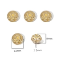 Retro baroque flower beads with gold pattern 13mm size for handmade jewelry making - Transparent Round Flower / 30 Pcs/Pack