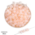 DIY 11x11mm roze iriserende acryl ster- en hartkralen set voor het maken van sieraden - Dikke Ster / 11x11mm (20g/Verpakking ca. 38st) / Abrikoos