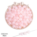 Roze parelmoer ster kralen voor DIY sieraden 11x11mm set van 38 stuks in gouden schaal - Dikke Ster / 11x11mm (20g/Verpakking ca. 38st) / Roze