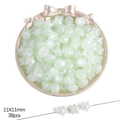 Lichtgroene iriserende acryl kralen in ster en ronde vorm, 11x11mm DIY sieraden set - Dikke Ster / 11x11mm (20g/Verpakking ca. 38st) / Groen