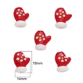 Ciondoli a guanto di Natale in vetro per gioielli fai-da-te, perline a muffola da 18mm dipinte - Apertura circa 2mm (1 Pezzo/Confezione) / Muffole di Natale